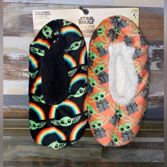 Star Wars slipper socks,2 pairs,Yoda slippers,slippers, Star Wars accessories - Picture 11 of 12